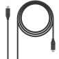 Cable USB 3-1 Nanocable 10-01-4101- USB Tipo-C Macho - USB Tipo-C Macho- 1m- Negro
