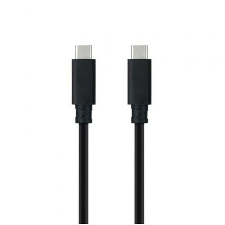 Cable USB 3-1 Tipo-C Nanocable 10-01-4102- USB Tipo-C Macho - USB Tipo-C Macho- Hasta 100W- 10Gbps- 2m- Negro