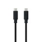 Cable USB 3-1 Tipo-C Nanocable 10-01-4102- USB Tipo-C Macho - USB Tipo-C Macho- Hasta 100W- 10Gbps- 2m- Negro