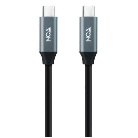 Cable USB 3-2 Tipo-C Nanocable 10-01-4303- USB Tipo-C Macho - USB Tipo-C Macho- 3m- Gris y Negro