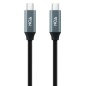 Cable USB 3-2 Tipo-C Nanocable 10-01-4303- USB Tipo-C Macho - USB Tipo-C Macho- 3m- Gris y Negro