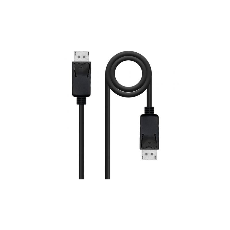 Cable DisplayPort 1-4 8K Nanocable 10-15-2802- DisplayPort Macho - DisplayPort Macho- 2m- Certificado- Negro