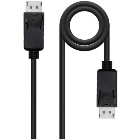 Cable DisplayPort 1-4 8K Nanocable 10-15-2802- DisplayPort Macho - DisplayPort Macho- 2m- Certificado- Negro