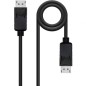 Cable DisplayPort 1-4 8K Nanocable 10-15-2802- DisplayPort Macho - DisplayPort Macho- 2m- Certificado- Negro