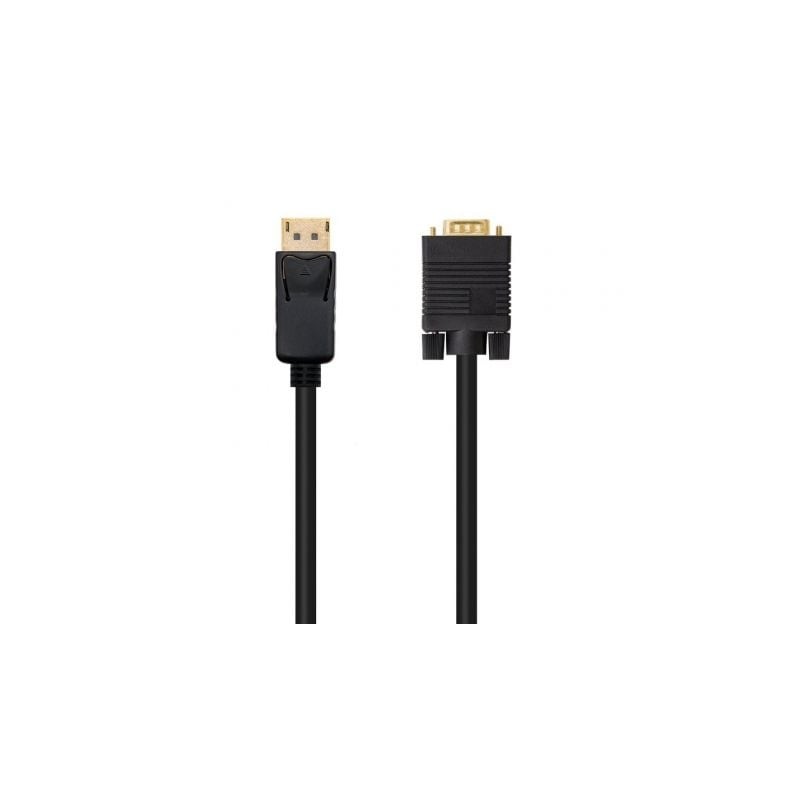 Cable Conversor Nanocable 10-15-4401- DisplayPort Macho - VGA Macho- 1m- Negro