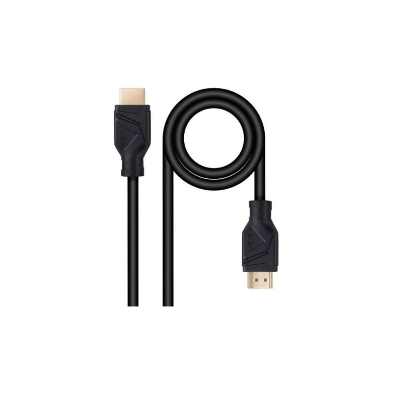 Cable HDMI 2-1 8K Nanocable 10-15-8301- HDMI Macho - HDMI Macho- 1m- Negro