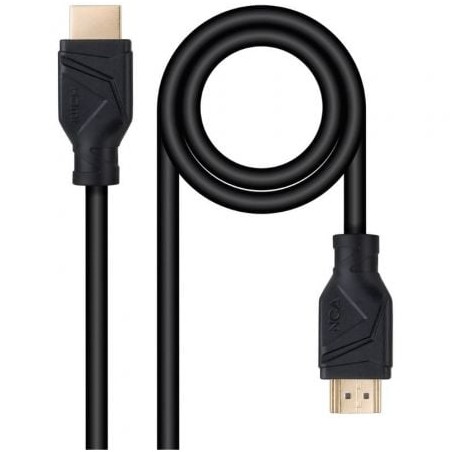 Cable HDMI 2-1 8K Nanocable 10-15-8301- HDMI Macho - HDMI Macho- 1m- Negro