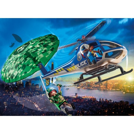 Playmobil ciudad helicoptero policia persecucion en