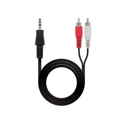 Cable audio 1xjack 3-5 to 2xrca