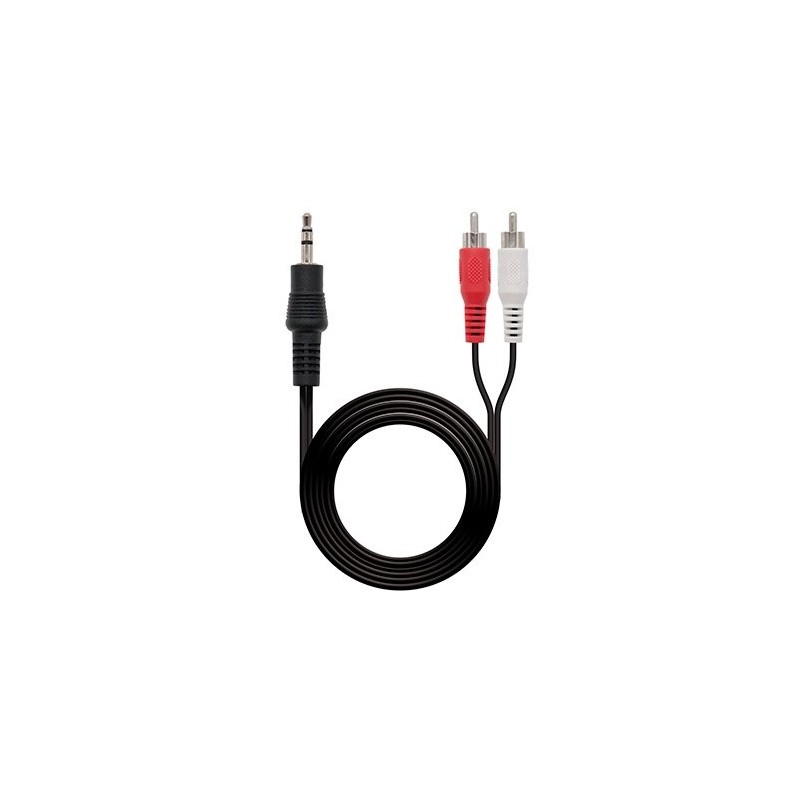 Cable audio 1xjack 3-5 to 2xrca