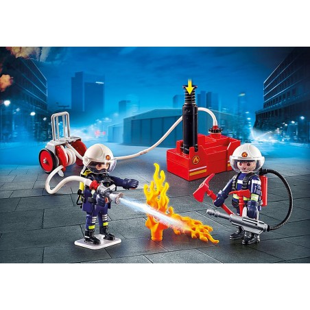 Playmobil ciudad accion - bomberos con