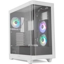Caja Gaming Semitorre Nox Hummer ETHER- Blanca y Negra