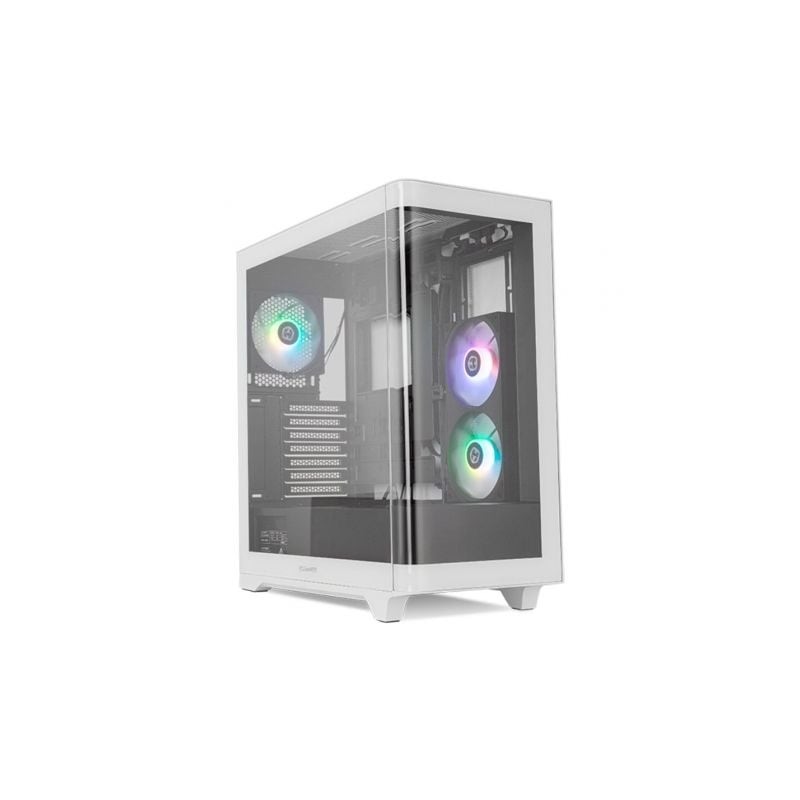 CAJA NOX HUMMER ETHER ATX SEMITORRE CRISTAL CURVO NEGRO-BLANCO CAJA NOX HUMMER ETHER ATX SEMITORRE CRISTAL CURVO NEGRO-BLANCO