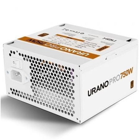 Fuente de Alimentación Nox Hummer Urano Pro White- 750W- Ventilador 12cm- 80 Plus Bronze- Blanca