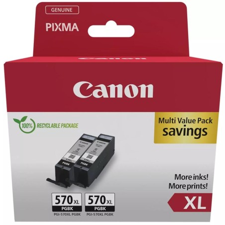 Pack cartucho tinta canon pgi - 570xl negro