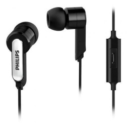 Auriculares Intrauditivos Philips SHE1405-10- con Micrófono- Jack 3-5- Negros