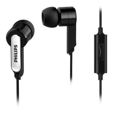 Auriculares Intrauditivos Philips SHE1405-10- con Micrófono- Jack 3-5- Negros