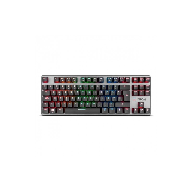 TECLADO GAMING KROM KERNEL TKL USB RETROILUMINADO MECANICO NEGRO