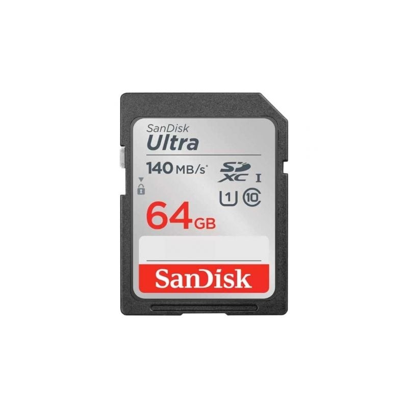 Tarjeta de Memoria SanDisk Ultra 64GB SD HC UHS-I - SDXC- Clase 10- 140MBs