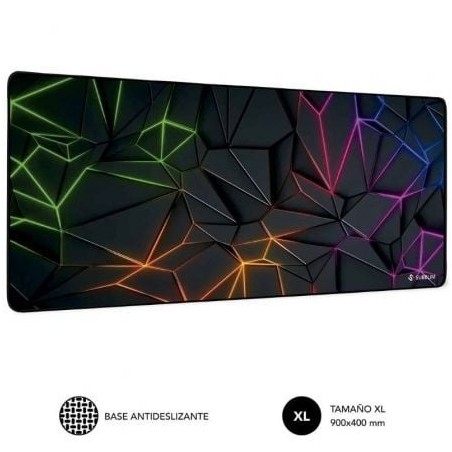 Alfombrilla Subblim Neon Obsidian XL- 900 x 400 x 3 mm
