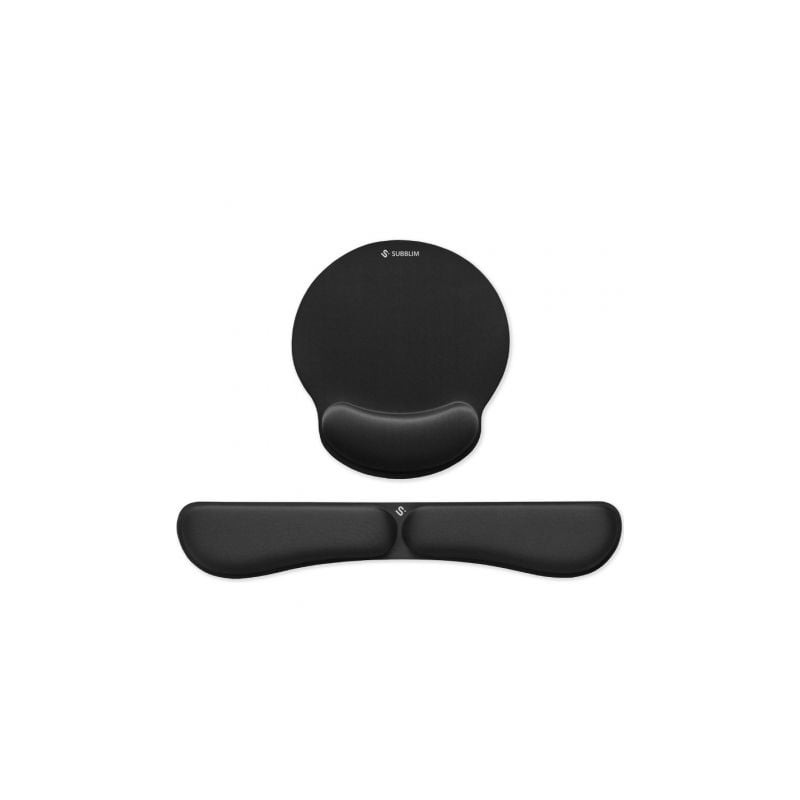 PACK SUBBLIM ERGO MEMORYFLEX -REPOSAMUÑECAS TECLADO Y RATON NEGRO PACK SUBBLIM ERGO MEMORYFLEX -REPOSAMUÑECAS TECLADO Y RATON NEGRO