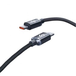 Cable USB 2-0 Tipo-C Subblim Optimus- USB Tipo-C Macho - USB Tipo-C Macho- Hasta 60W- 480Mbps- 1m- Negro