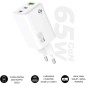 Cargador de Pared GaN Subblim 65W Charger USB C+C+A- 2xUSB Tipo-C- 1xUSB- 65W