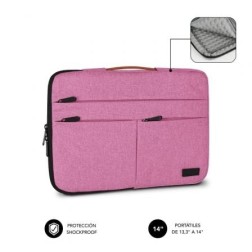 Funda Subblim Air Padding 360 Sleeve para Portátiles hasta 14"- Rosa