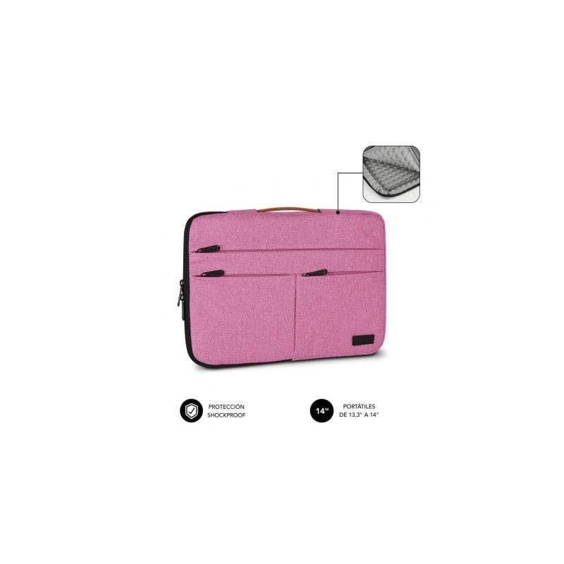 FUNDA PORTATIL SUBBLIM AIR PADDING 360 SLEEVE 13,3-14" PINK FUNDA PORTATIL SUBBLIM AIR PADDING 360 SLEEVE 13,3-14" PINK