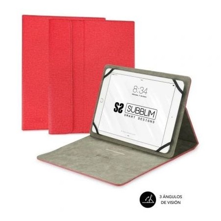 Funda Subblim Clever Stand para Tablets de 9-6"-11"- Roja