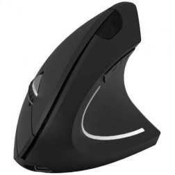Ratón Vertical Inalámbrico Subblim Glide Vertical Ergo Dual Battery- Batería Recargable- Hasta 1600 DPI- Negro
