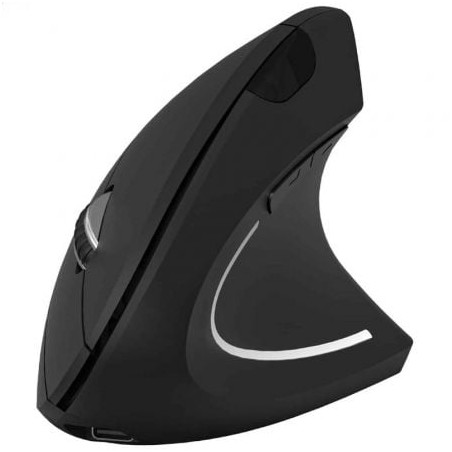 Ratón Vertical Inalámbrico Subblim Glide Vertical Ergo Dual Battery- Batería Recargable- Hasta 1600 DPI- Negro