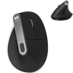 Ratón Ergonómico Inalámbrico Subblim Nature Vertical Ergo Dual Battery- Batería Recargable- Hasta 4000 DPI- Negro