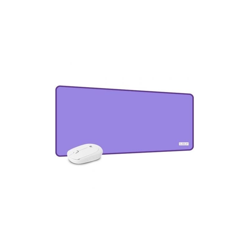 Set Ratón Inalámbrico y Alfombrilla Subblim Harmony Purple- Hasta 1200 DPI