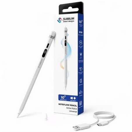 Lápiz Electrónico Subblim NoteFlow Pen para Android y Windows- Blanco
