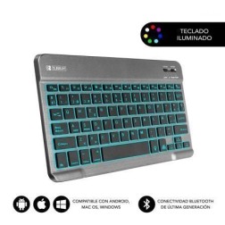 Teclado Compacto Inalámbrico Subblim Smart Backlit- Gris
