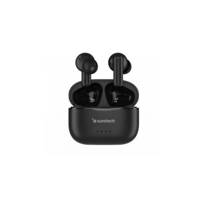 Auriculares Bluetooth Sunstech WAVEPODSBK con estuche de carga- Autonomía 4-5h- Negros