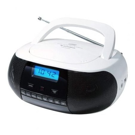 Radio CD Sunstech CRUSM400WT- con Cable- Blanca