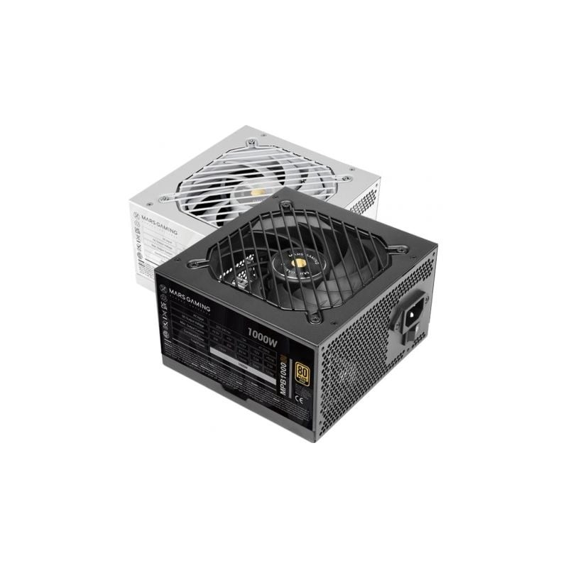 Fuente de Alimentación Mars Gaming MPB1000SI- 1000W- Ventilador 12cm- 80 Plus Gold