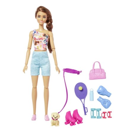 Muñeca barbie mattel conjunto entrenamiento y