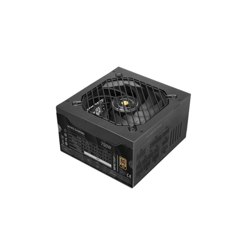 Fuente de Alimentación Mars Gaming MPB750PSI- 750W- Ventilador 14cm- 80 Plus Gold