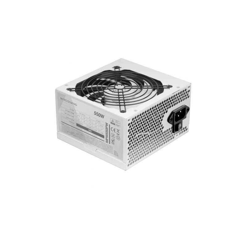 Fuente de Alimentación Mars Gaming MPIII550P- 550W- Ventilador 12cm- Blanca