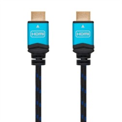 Cable HDMI 2-0 4K Nanocable 10-15-3700- HDMI Macho - HDMI Macho- 0-5m- Negro- Azul