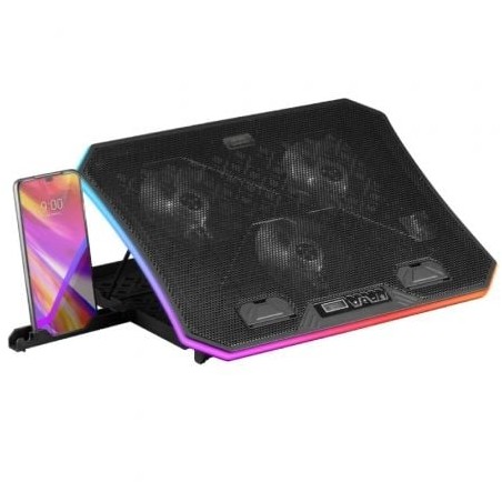 Soporte Refrigerante Mars Gaming MNBC6 para Portátiles hasta 19"- Iluminación LED
