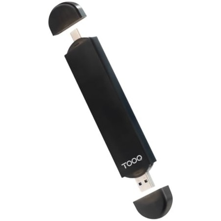 Caja Externa para Disco SSD M-2 NVMe TooQ TQE-2240B- USB 3-0- USB Tipo-C 3-2 Gen2