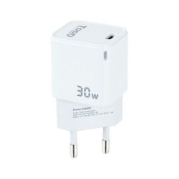 Cargador de Pared GaN TooQ TQWC-GANPD30WT- 1xUSB Tipo-C- 30W