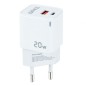 CARGADOR DE PARED TOOQ USB-C PD USB-A QC 20W CARGADOR DE PARED TOOQ USB-C PD USB-A QC 20W