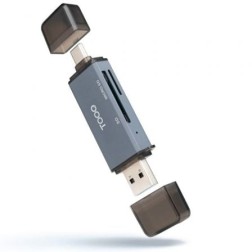 Lector de Tarjetas Externo TooQ TQR-3001G- USB 3-0 y USB Tipo-C