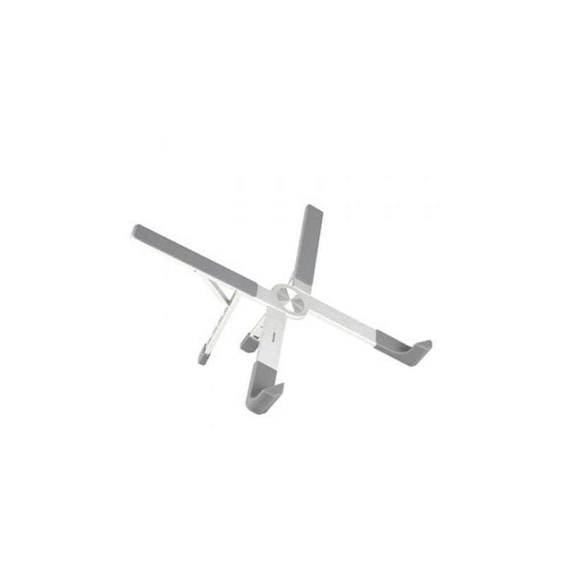 TooQ Soporte elevador plegable de aluminio para portátiles, Plata