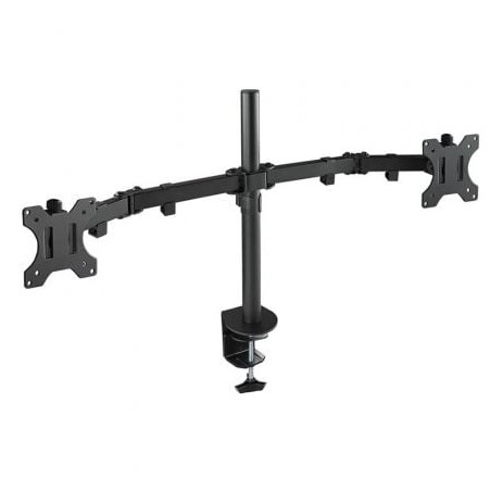 Soporte de Mesa para 2 Monitores TooQ DB1232TN-B- Giratorio- Inclinable- hasta 8kg